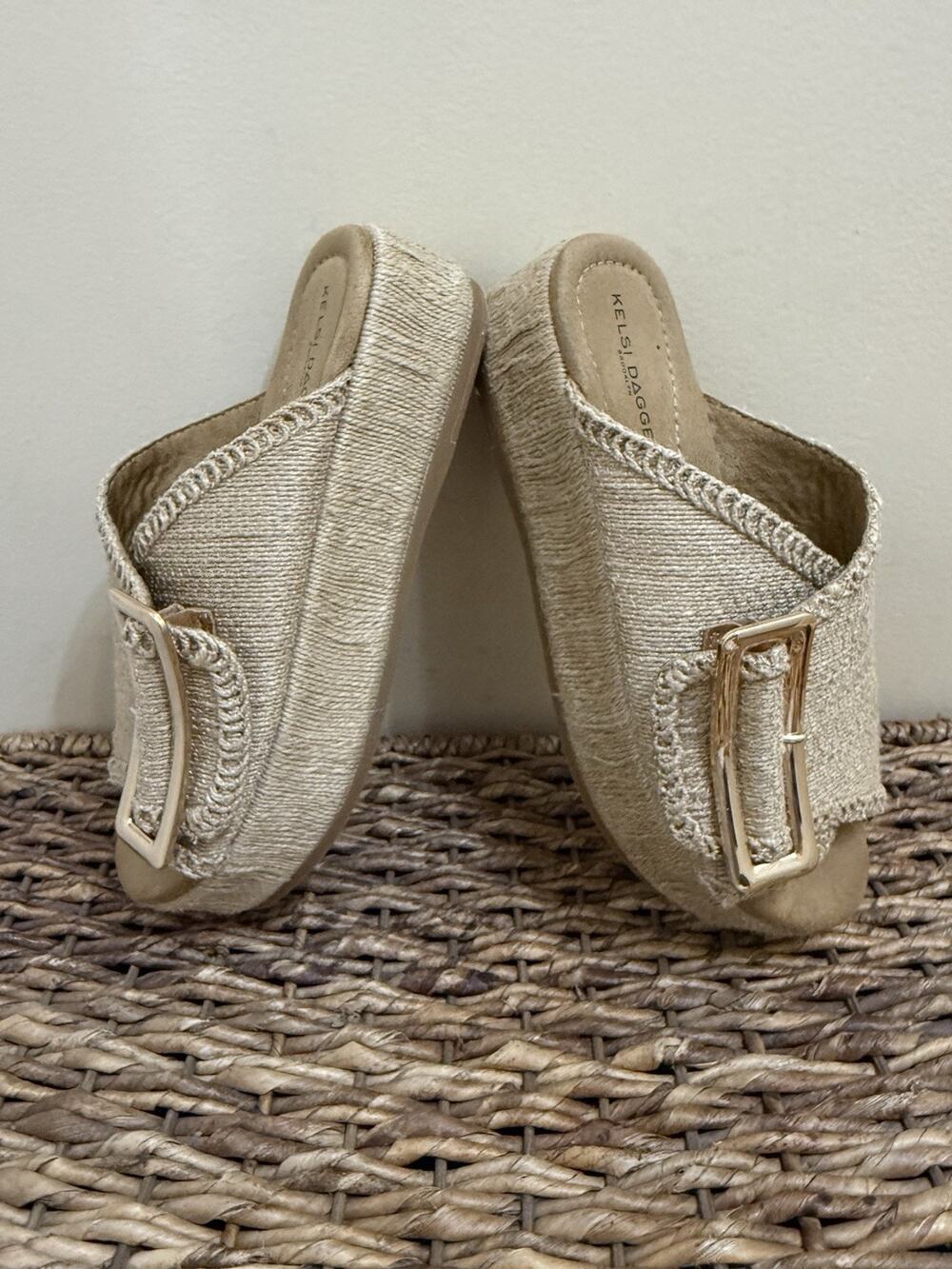 Kelsi Dagger Women's Brooklyn Dover Platform Sandal Light Saddle 7.5